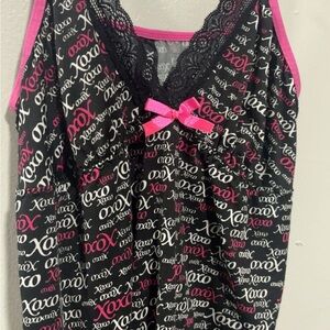 XoXo Black & Pink Lace Sleep dress<3